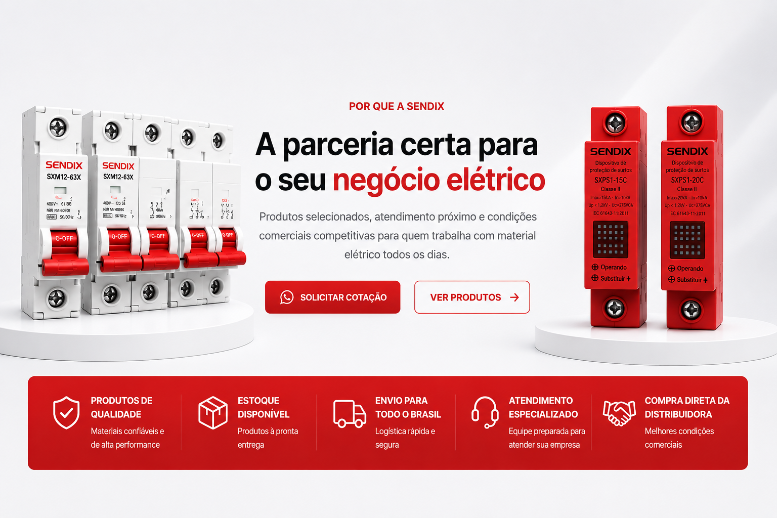 Por que escolher a Sendix — distribuidora de material elétrico